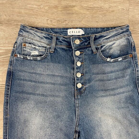 CELLO Blue Denim Jeans High Waist Boot Cut sz 9 - Picture 4 of 10